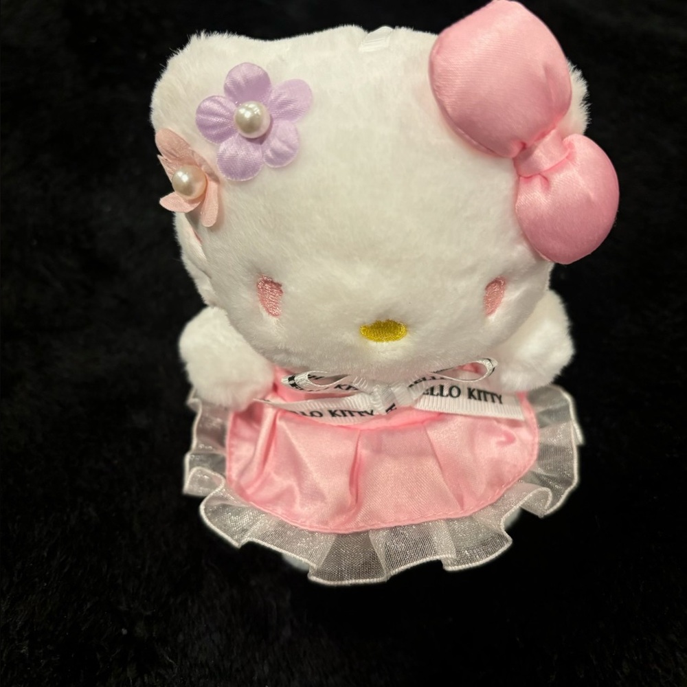 Hello Kitty Plush with Pink Dress and Bow - bag Charm and or keychain NWT
